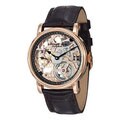 Stuhrling Original Men's Avon Mechanical Skeleton Leather Strap Watch