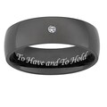 Black Titanium Men's Diamond Accent 'To Have and To Hold' Band (J-K, I3)