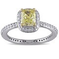 Miadora 14k White Gold 1 1/3ct TDW Yellow Diamond Ring (G-H, SI1-SI2)