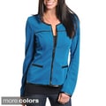 Stanzino Women's Round Neck Zip-up Jacket