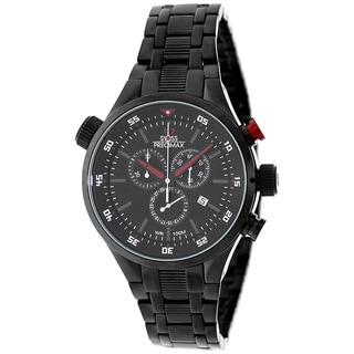 Swiss Precimax Men's Torin Pro Black with Red Hands Swiss Chronograph Watch
