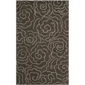 Handmade Soho Roses Brown New Zealand Wool Rug