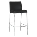 Baxton Studio 'Oakton' Black Leather Bar Stools (Set of 2)