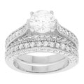 Tressa Sterling Silver Cubic Zirconia Round Bridal Engagement Rings