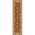 Hand-knotted Golden Brown Mangusta Wool Rug (2'6" x 8')