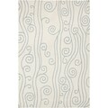 Handwoven Topaz White Wool Rug (2' x 3')