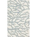 Handwoven Stylus Powder Blue Wool Rug (8' x 11')