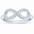 10k White Gold 1/4ct TDW Diamond Infinity Ring and Gift Box (H-I, I1-I2)