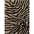 Meticulously Woven Black/White Zebra Aquila Animal Print Rug (2' x 3')