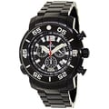 Swiss Precimax Men's Black Steel Sentinel Deep Dive Pro Watch