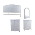 Bedroom Set: Full Size Headboard / 4 Drawer Chest / 1 Door + 5 Drawer Chest / Arch Top Mirror