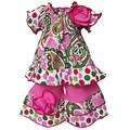AnnLoren 2-piece Paisley & Polka Dot Smocked Tunic/Capri Set for American Girl Doll