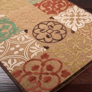 Trani Brown Sugar Indoor/Outdoor Moroccan Tile Rug (7'10 x 10'8)