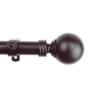 Mocha Sphere Adjustable Curtain Rod Set