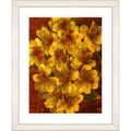 Studio Works Modern 'Alstroemenia - Yellow' Framed Print