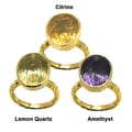 De Buman Gold over Silver Genuine Gemstone Ring