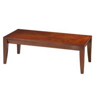 Mayline Wood Diamond Pattern Veneer Coffee Table