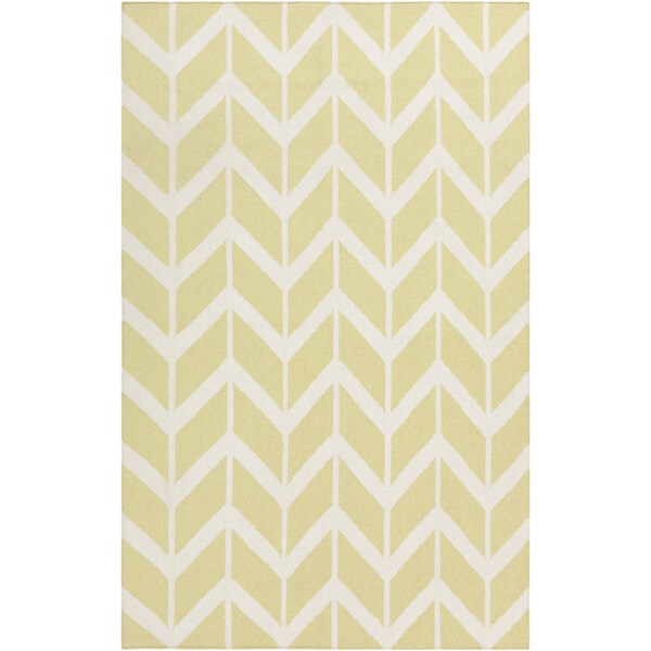 Handwoven Aubel Pear Wool Rug (8' x 11')