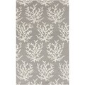 Handwoven Jetta Light Grey Wool Rug-(3'3 x 5'3')