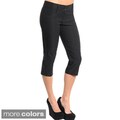 Stanzino Women's Solid Casual Capri Pants