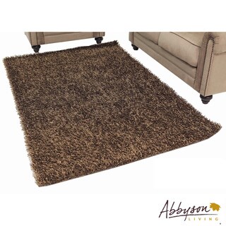 Abbyson Living Two-tone Brown Plush Shag Rug