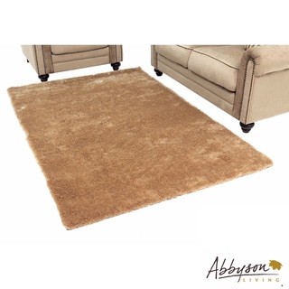 Abbyson Living Cream Plush Shag Rug