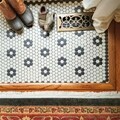 SomerTile Victorian Hex 1-inch Flower Porcelain Mosaic Tile (Pack of 10)