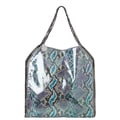 Stella McCartney 'Oleographic' Large Purple/ Blue Faux Python Tote Bag