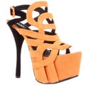 Fahrenheit Women's 'Jean-03' Strappy Platform Sandals