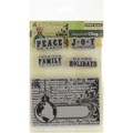 Penny Black Cling Rubber Stamp 5"X7.5"-Peace On Earth