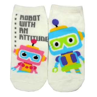 Angela Women's Robot Theme Ankle Socks-Image