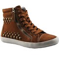 Refresh by Beston Women's 'Melba' Camel High Top Studded Sneakers