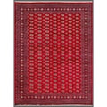 Pakistani Hand-knotted Bokhara Red/ Ivory Wool Rug (9' x 11'9)