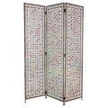Fleur de Lis 5.5-foot Beaded Monarchy Divider Screen (China)