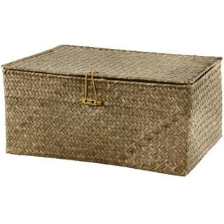 Compare Price Set of 3 Hand-Woven Covered Storage Bins (China)