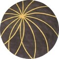 Hand-tufted Beauvechain Iron Ore Floral Wool Rug (9'9 Round)