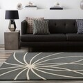 Hand-tufted Beernem Dove Grey Floral Wool Rug (7'6 x 9'6)