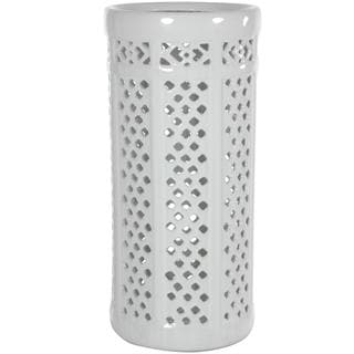 Low Price Dolomite 17-inch Carved Lattice Decorative Umbrella Stand (China)