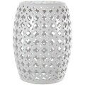 Porcelain 18-inch Carved Lattice Decorative Garden Stool (China)