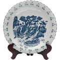 Porcelain 14-inch Blue and White Ladies Plate (China)