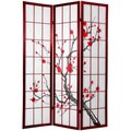 Cherry Blossom 6-foot Shoji Screen Rosewood (China)