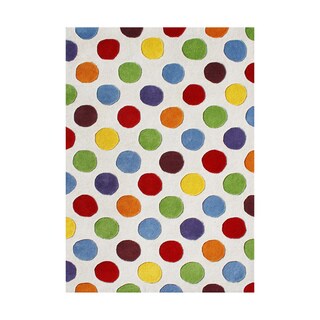 Handmade Alliyah Circles New Zealand Blend Wool Rug (5' x 8')