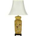Birds and Flowers Wooden Design Porcelain Lamp (China)