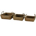 Hand Plaited Basket Tray with Handles Set (China)