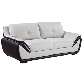 Special Offers Grey/ Black Bonded Leather Sofa