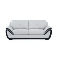 Grey/ Black Bonded Leather Sofa