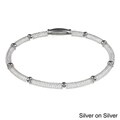 La Preciosa Sterling Silver Mesh Magnetic Clasp Bracelet
