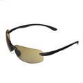 Hot Optix Men's High-contrast Rimless Wrap Sunglass