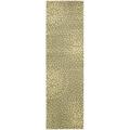 Capri Light Green Wool-blend Runner Rug (2'3 x 8')