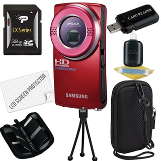 Samsung HMX-U20 Flash Memory Ultra-Compact Camcorder with 32GB Bundle